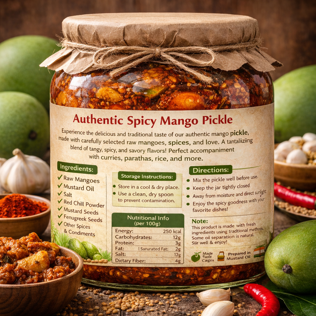 घर वाला Aam Ka Achaar | 100% Natural & Preservative FREE