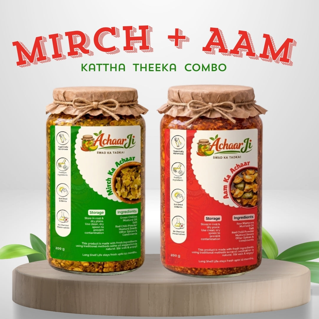 Achaar Combo - 200g Mirch + 200g Aam