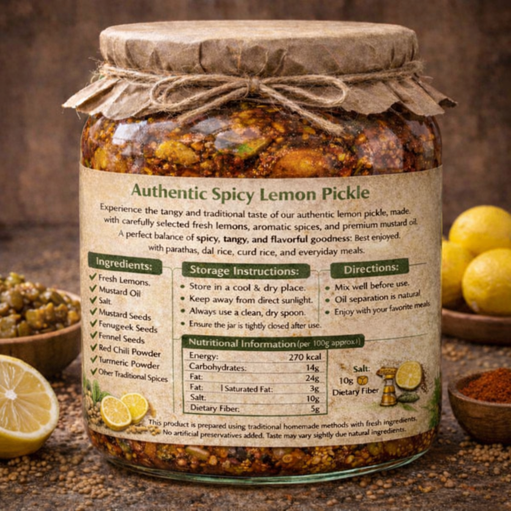 Nimbu Ka Achaar | 100% Natural & Preservative FREE